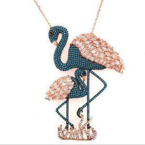 Jewelry - Flamingo silver blue and silver necklace 925. Jewelry - Flamingo silver blue and silver necklace 925.